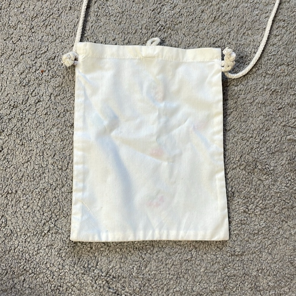 Vintage White Fruit Thin Cloth Shoulder Bag - Picture 4 of 7